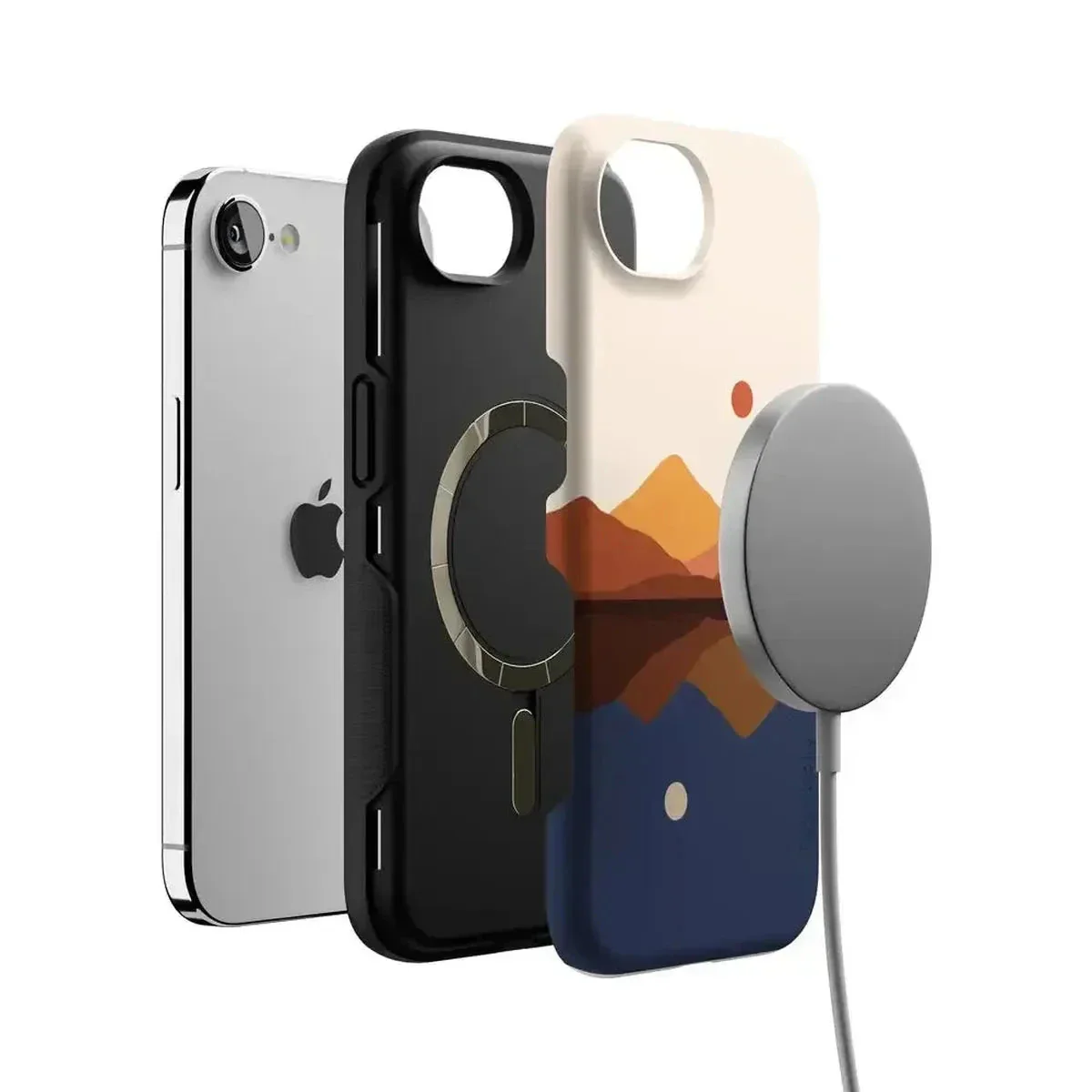 Opposites Attract | Day & Night Colorblock Mountains Case - Image 137