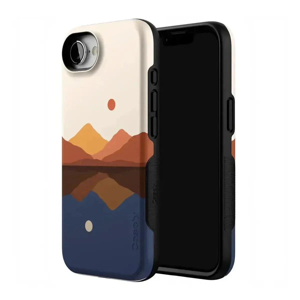 Opposites Attract | Day & Night Colorblock Mountains Case - Image 140