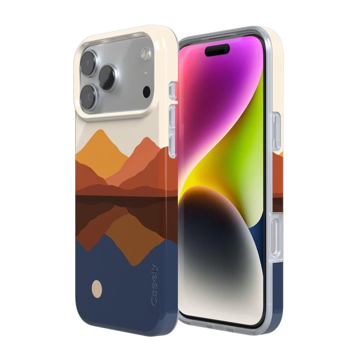 Opposites Attract | Day & Night Colorblock Mountains Case - Image 143