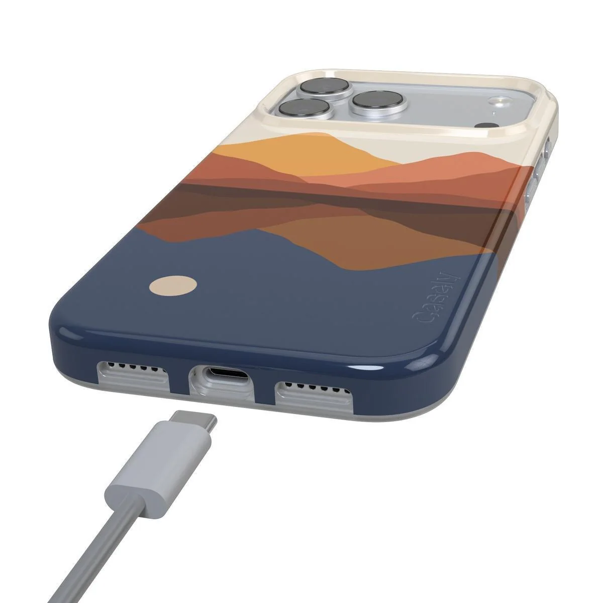 Opposites Attract | Day & Night Colorblock Mountains Case - Image 145