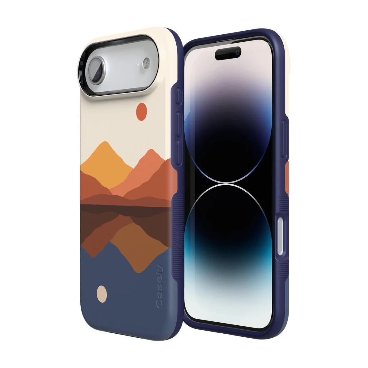 Opposites Attract | Day & Night Colorblock Mountains Case - Image 154