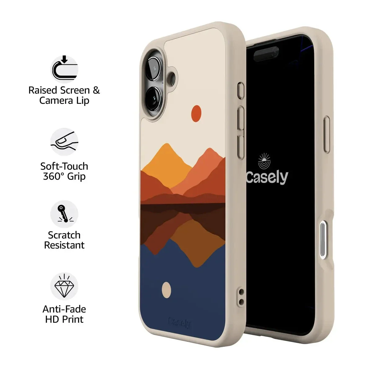 Opposites Attract | Day & Night Colorblock Mountains Case - Image 173