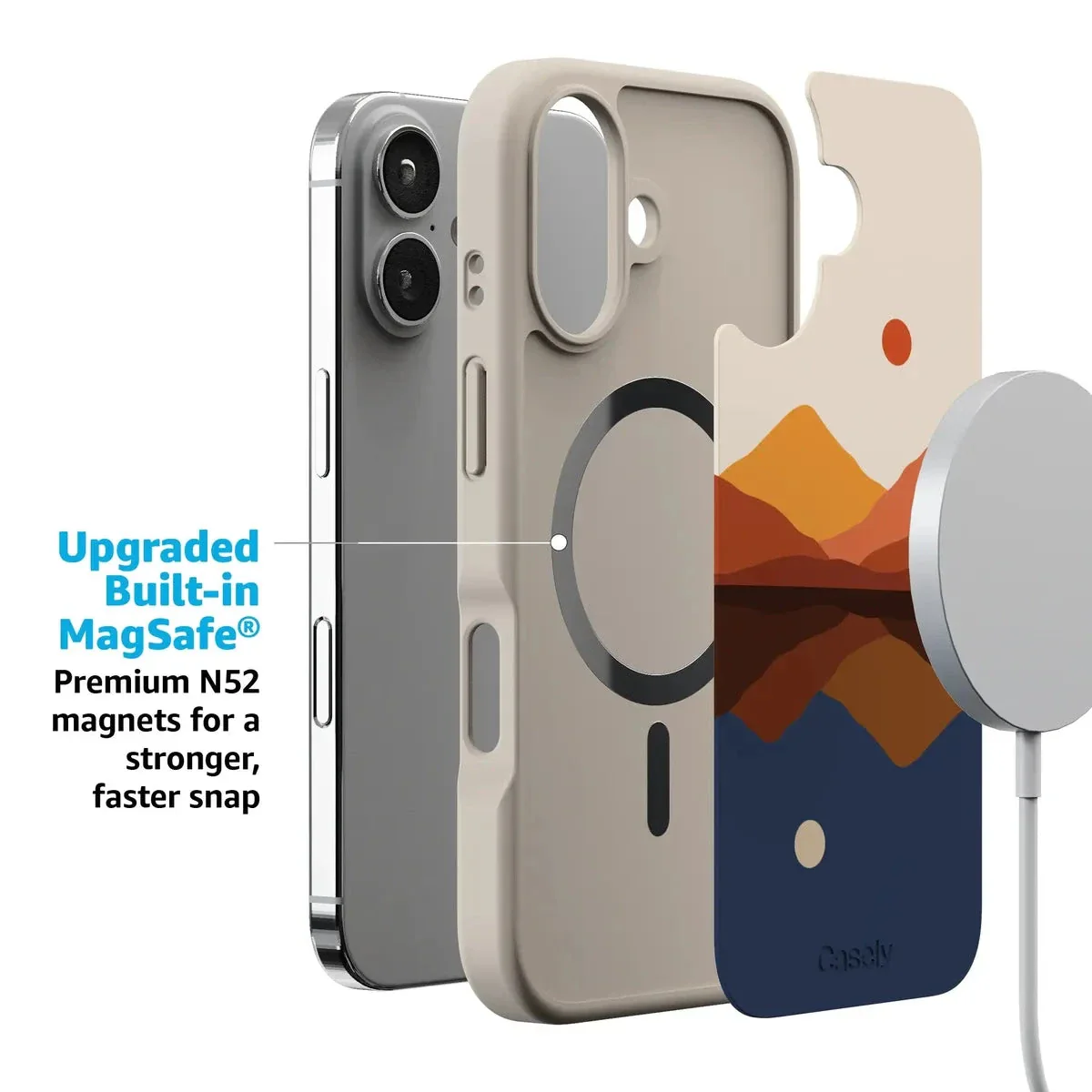 Opposites Attract | Day & Night Colorblock Mountains Case - Image 175