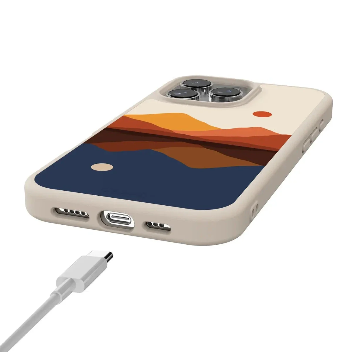 Opposites Attract | Day & Night Colorblock Mountains Case - Image 186