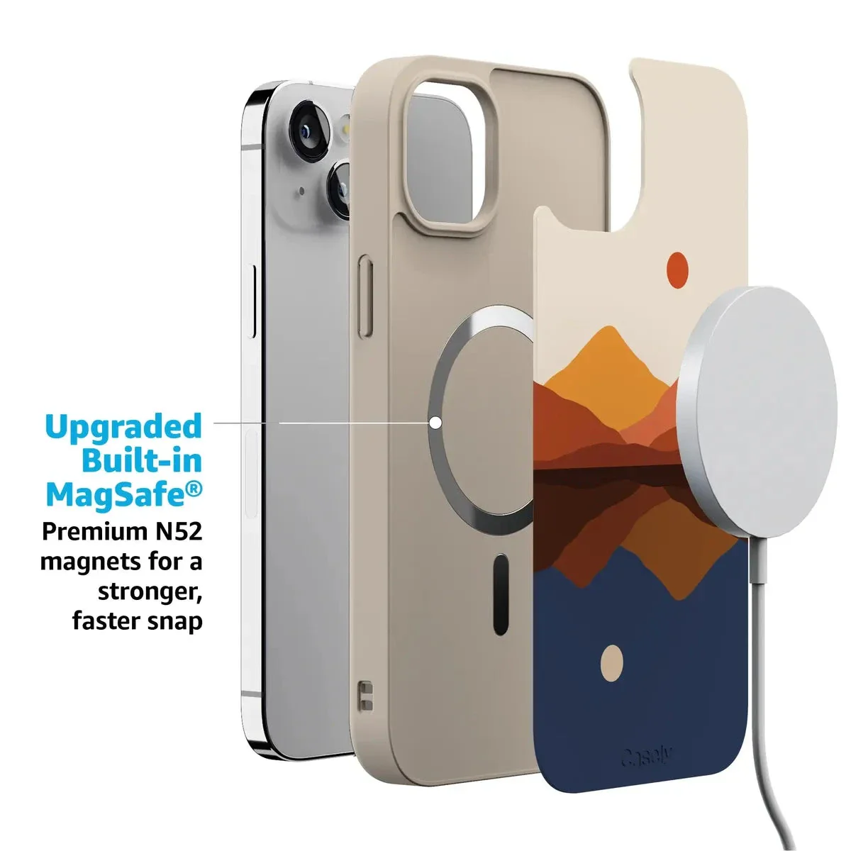 Opposites Attract | Day & Night Colorblock Mountains Case - Image 195