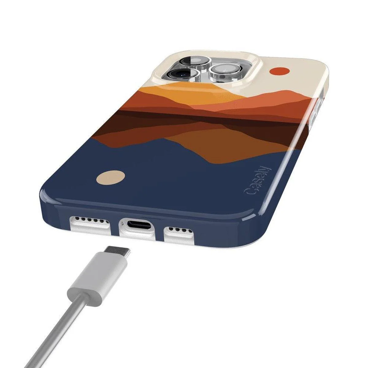 Opposites Attract | Day & Night Colorblock Mountains Case - Image 24