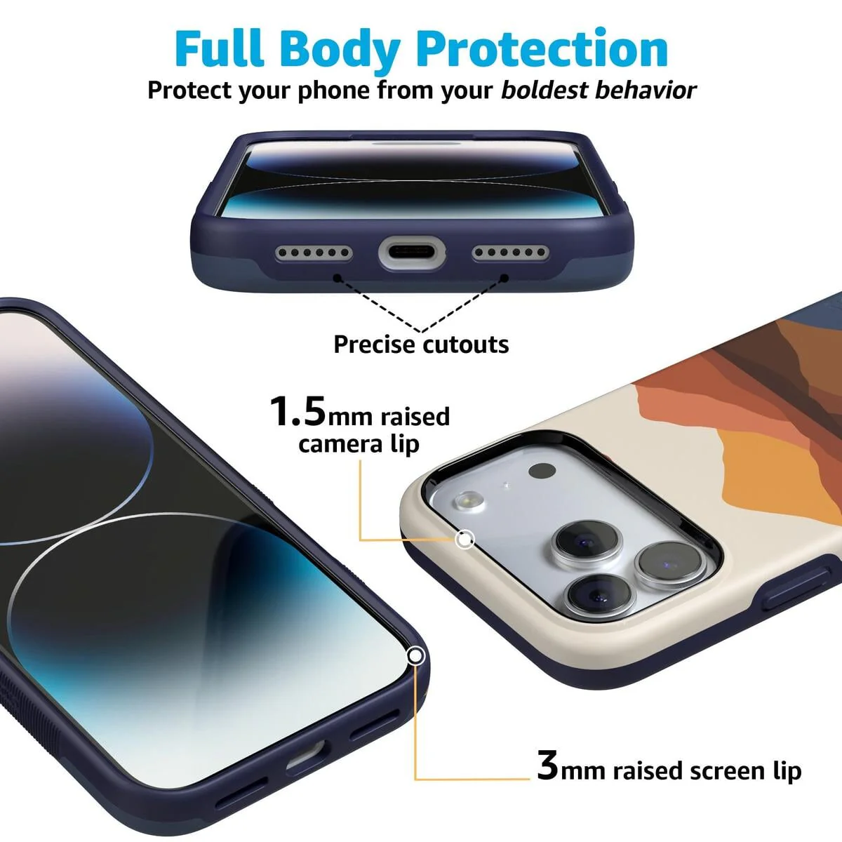Opposites Attract | Day & Night Colorblock Mountains Case - Image 5