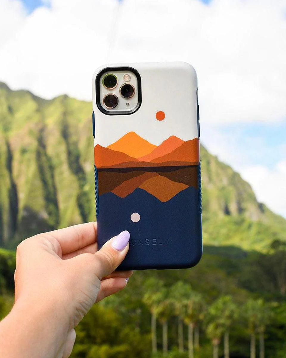 Opposites Attract | Day & Night Colorblock Mountains Case - Image 95