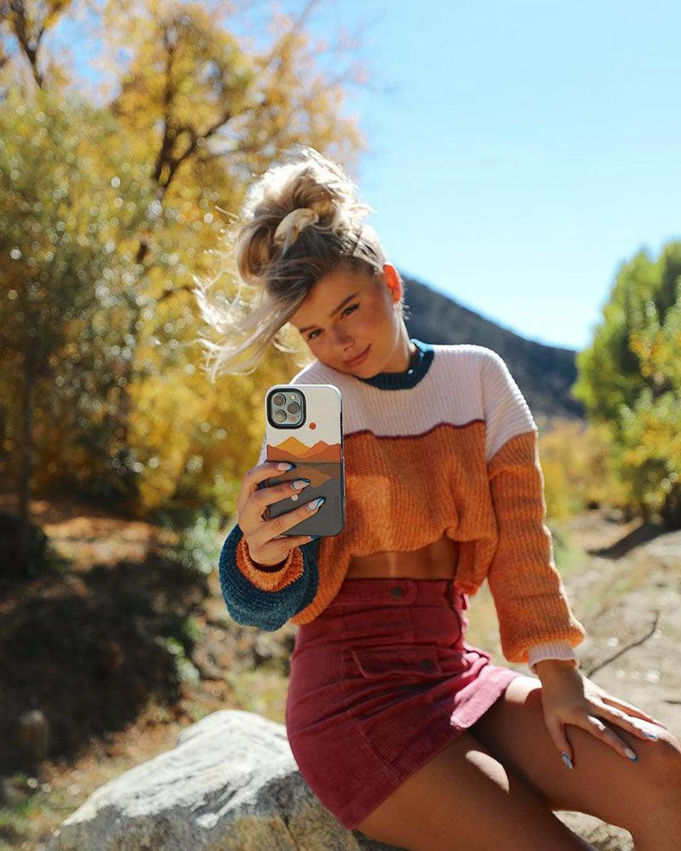 Opposites Attract | Day & Night Colorblock Mountains Case - Image 97