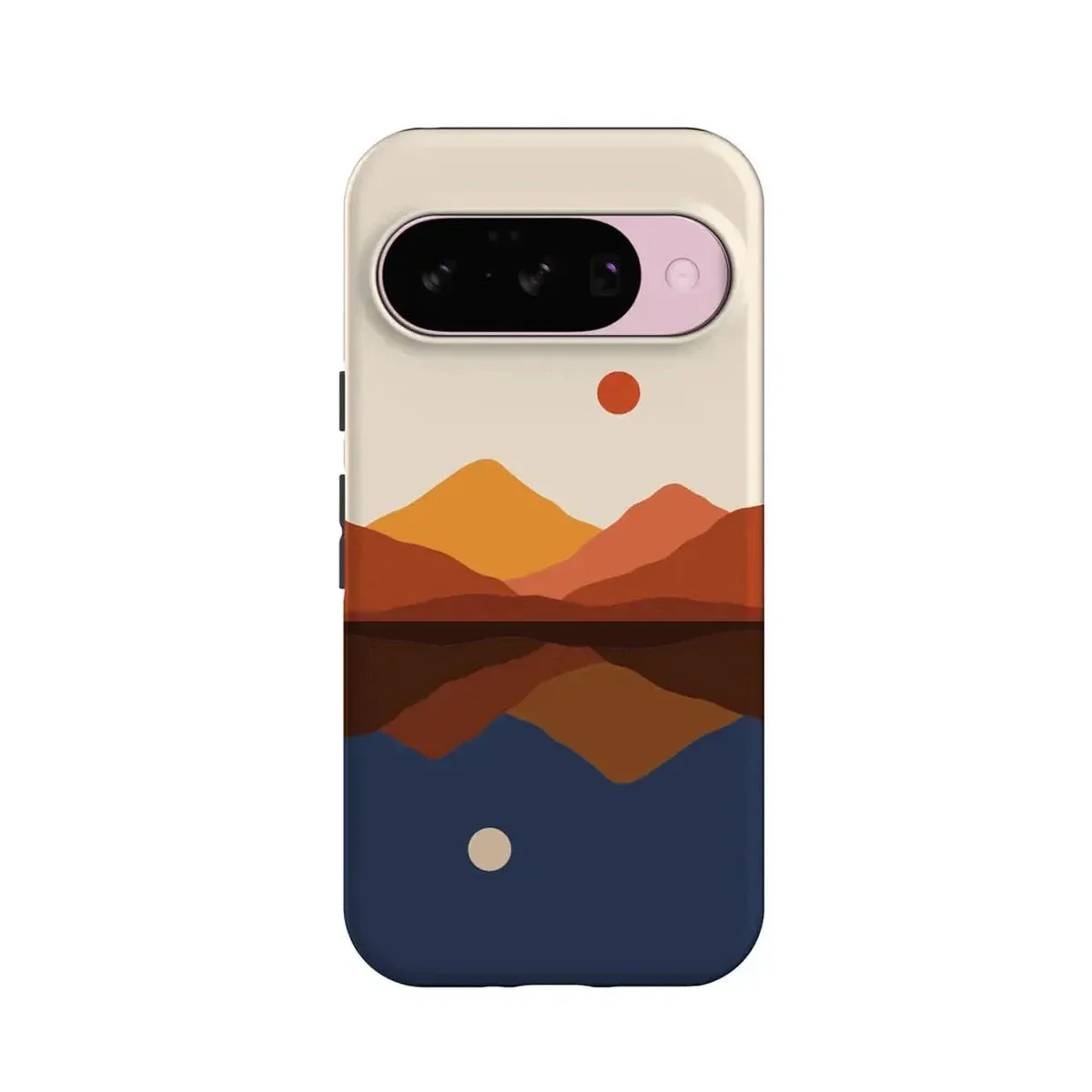 Opposites Attract | Day & Night Colorblock Mountains Google Pixel Case - Image 18