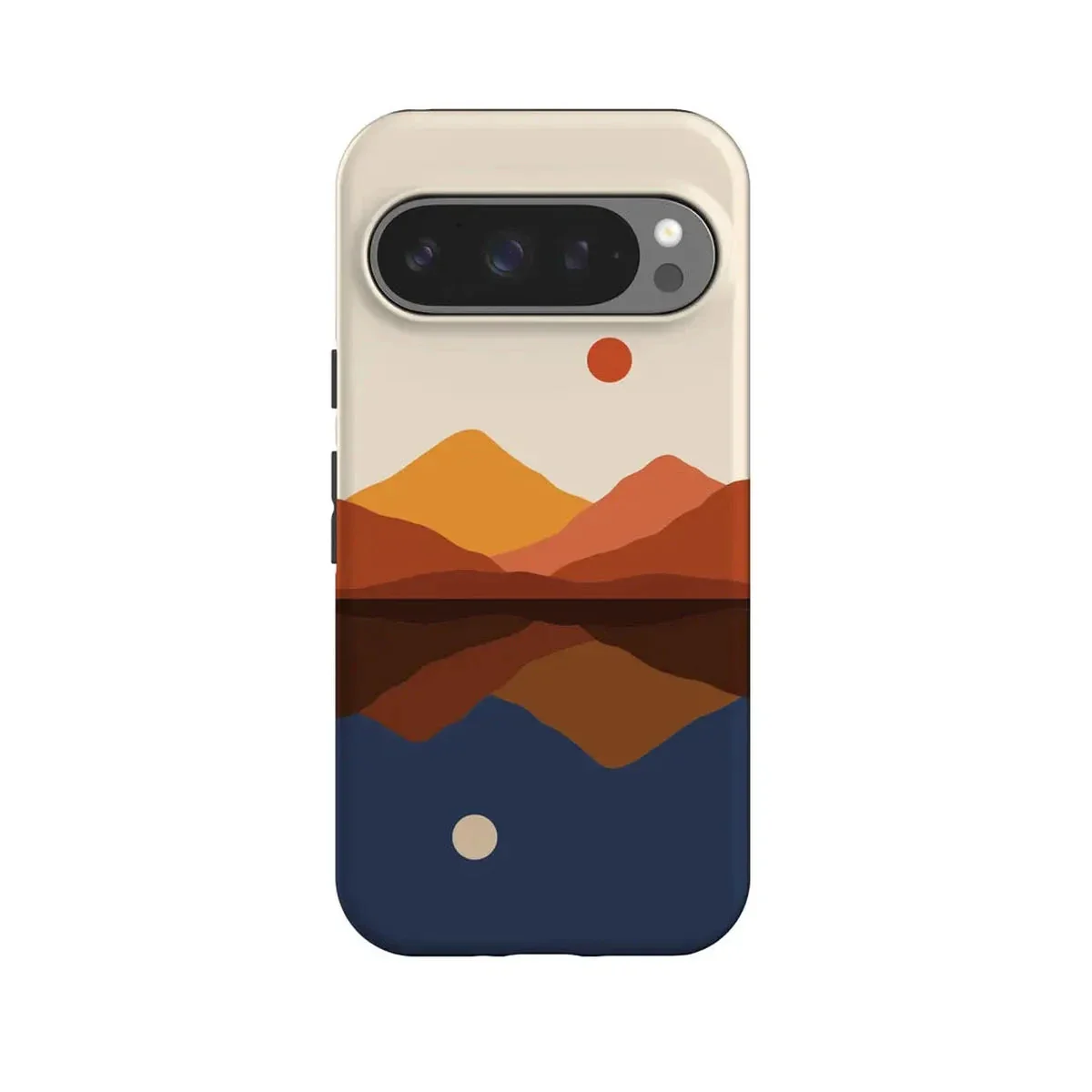 Opposites Attract | Day & Night Colorblock Mountains Google Pixel Case - Image 19