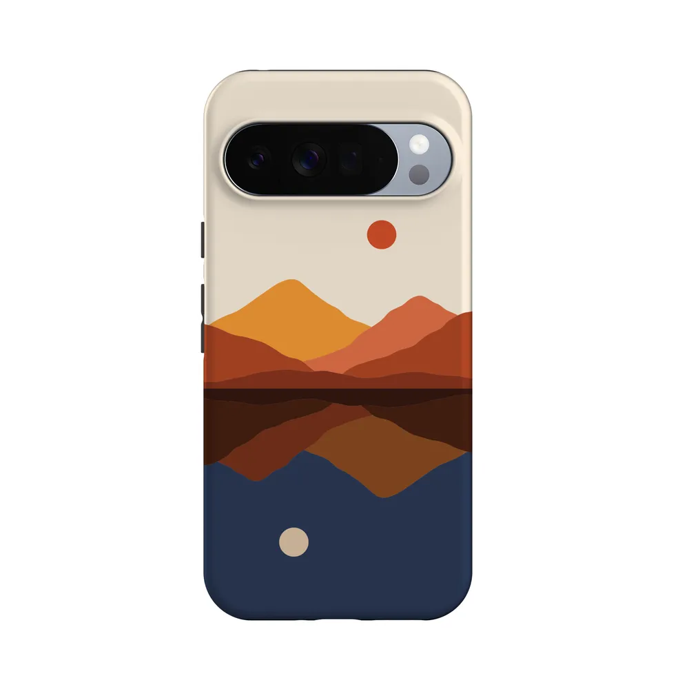 Opposites Attract | Day & Night Colorblock Mountains Google Pixel Case - Image 20