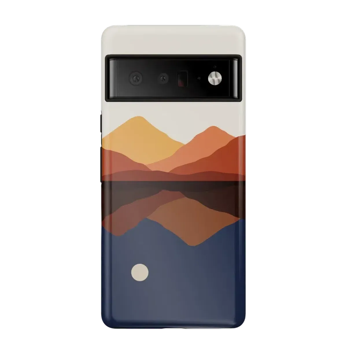 Opposites Attract | Day & Night Colorblock Mountains Google Pixel Case - Image 4
