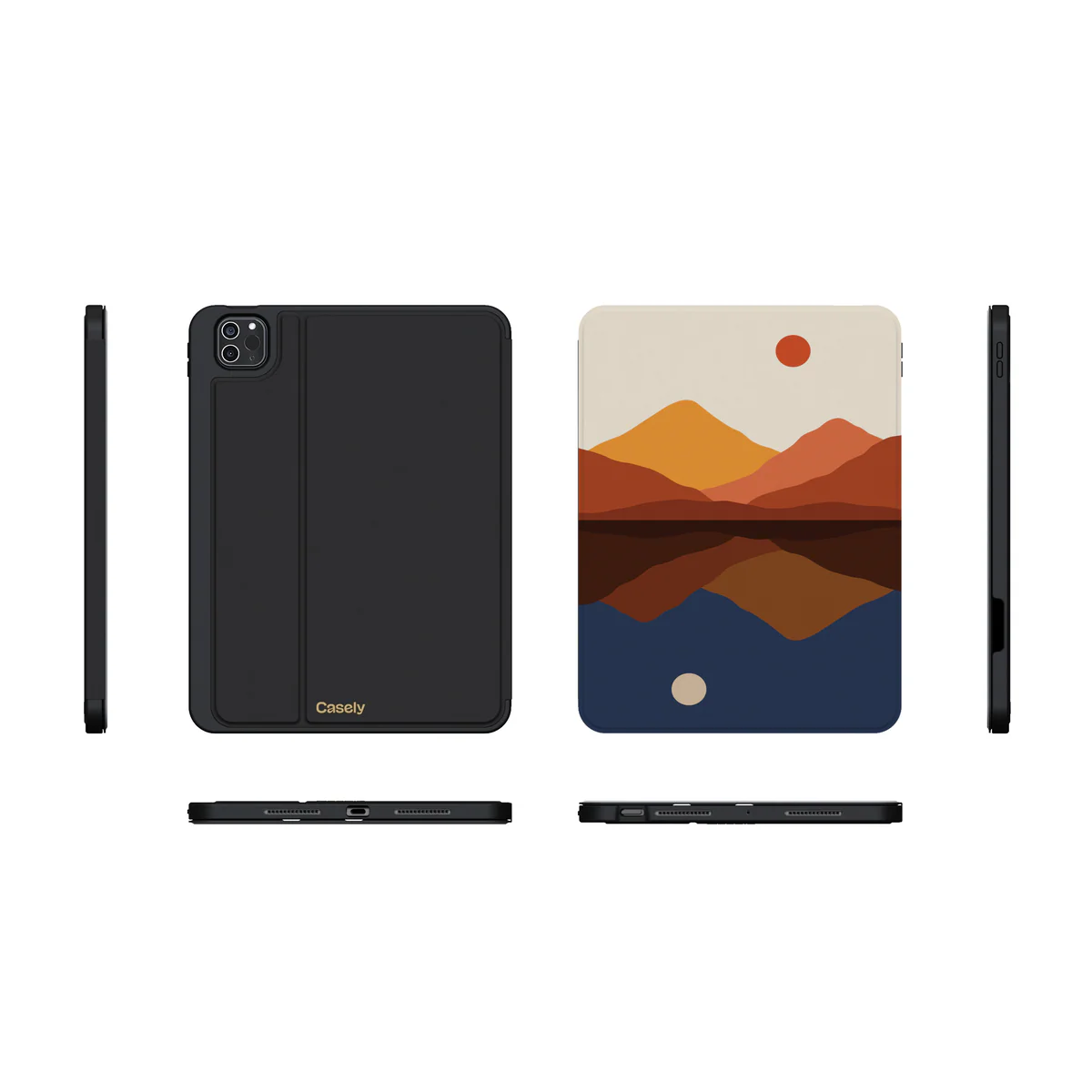 Opposites Attract | Day & Night Colorblock Mountains iPad Case - Image 13