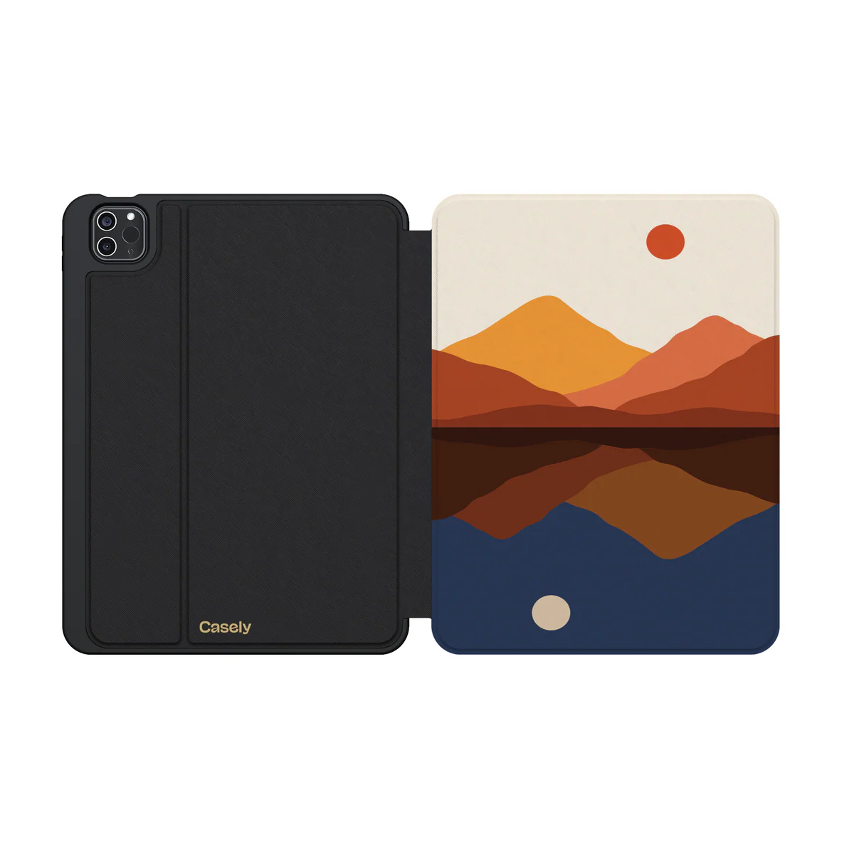 Opposites Attract | Day & Night Colorblock Mountains iPad Case - Image 15