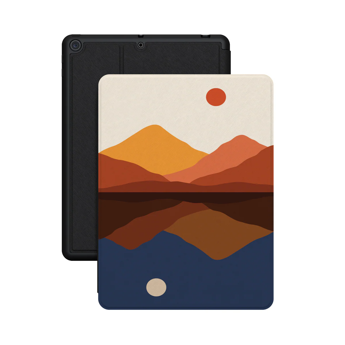 Opposites Attract | Day & Night Colorblock Mountains iPad Case - Image 17