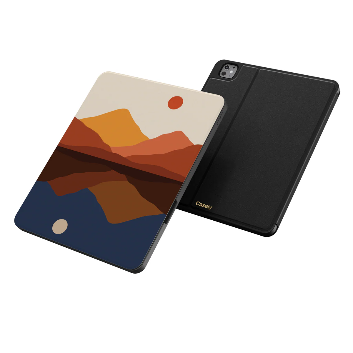 Opposites Attract | Day & Night Colorblock Mountains iPad Case - Image 2