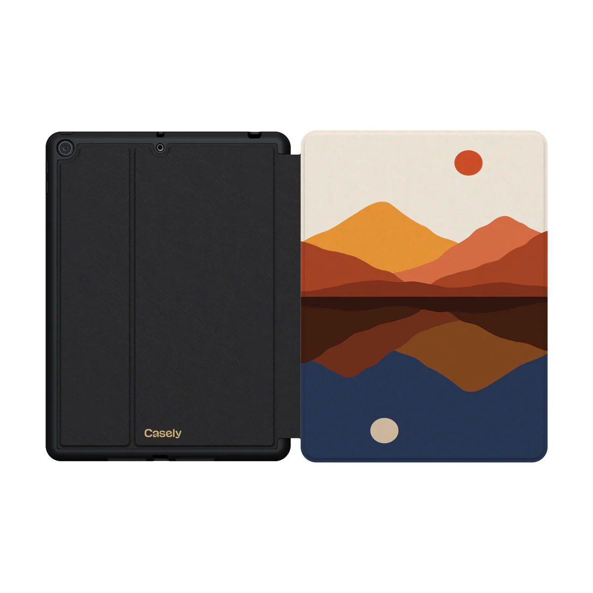 Opposites Attract | Day & Night Colorblock Mountains iPad Case - Image 23