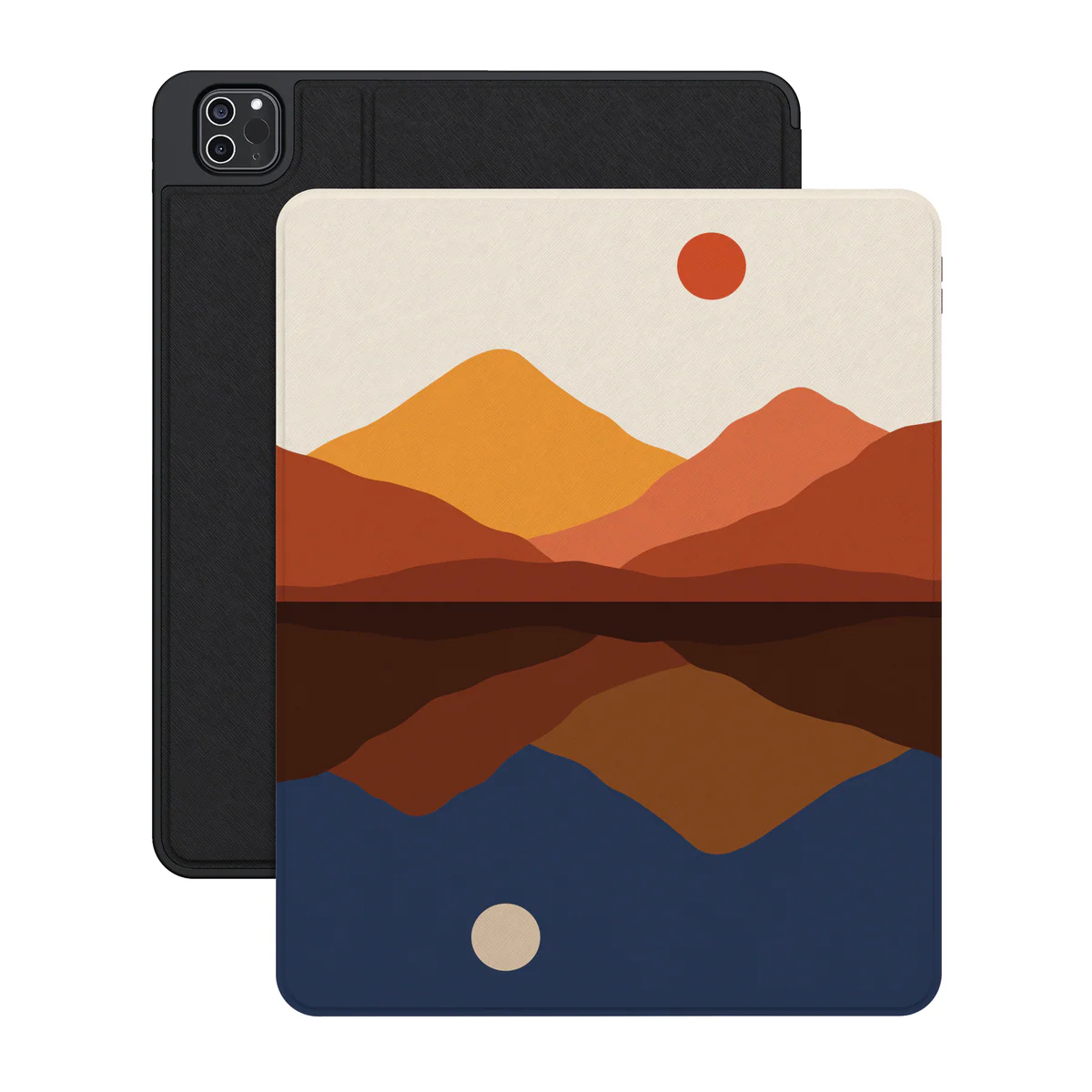 Opposites Attract | Day & Night Colorblock Mountains iPad Case - Image 25
