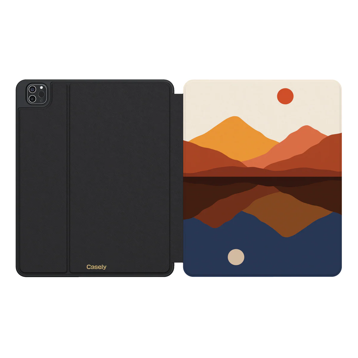 Opposites Attract | Day & Night Colorblock Mountains iPad Case - Image 31
