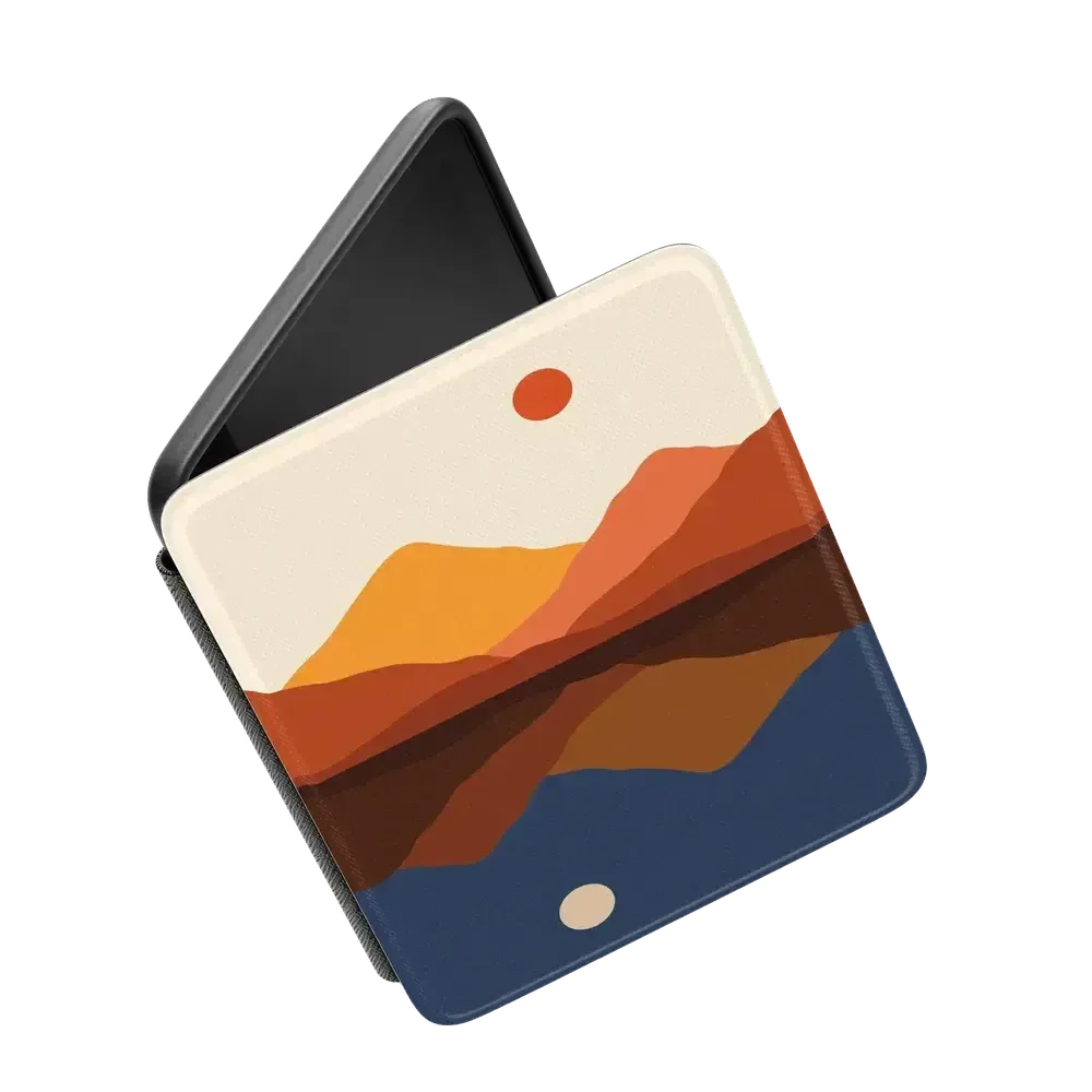 Opposites Attract | Day & Night Colorblock Mountains Kindle Case - Image 7