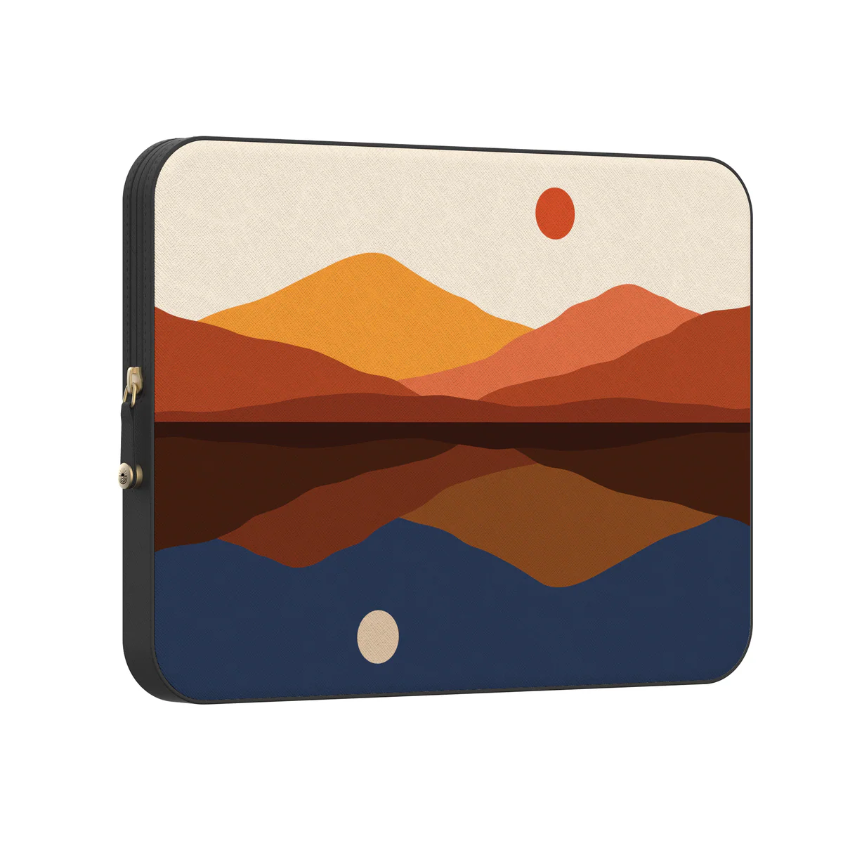 Opposites Attract | Day & Night Colorblock Mountains Laptop Case - Image 11