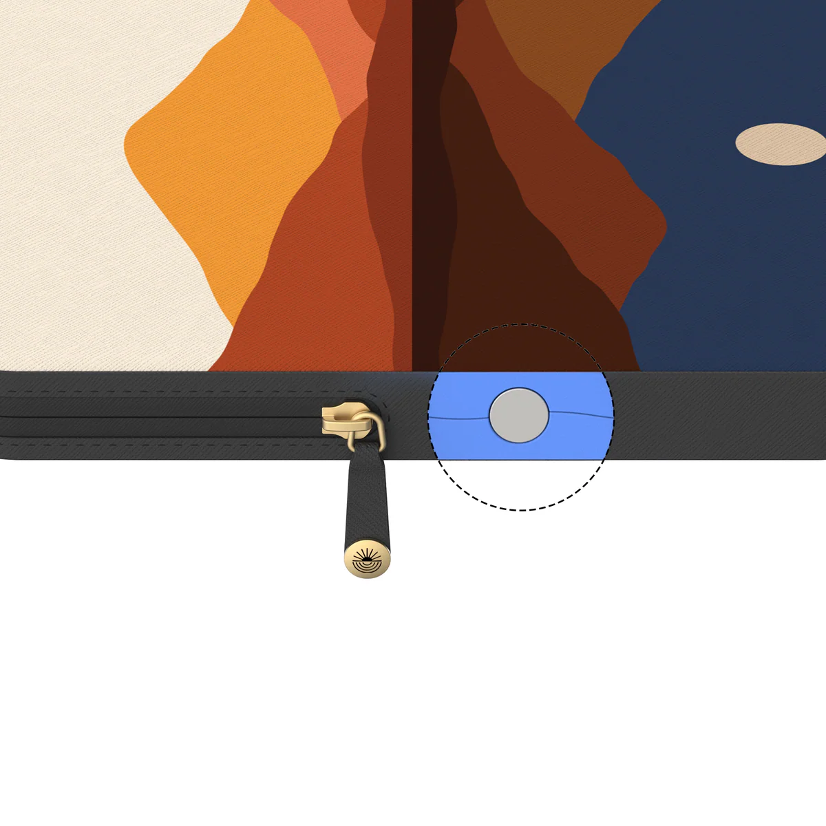 Opposites Attract | Day & Night Colorblock Mountains Laptop Case - Image 15