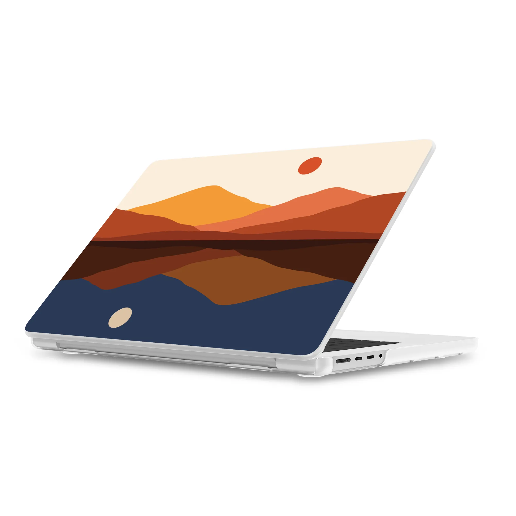 Opposites Attract | Day & Night Colorblock Mountains Laptop Shell - Image 8