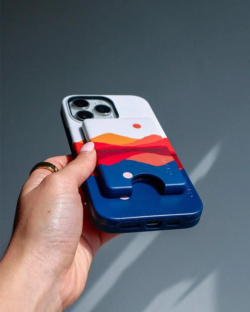 Opposites Attract | Day & Night Colorblock Mountains MagWallet - Image 10