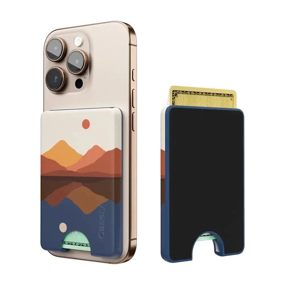 Opposites Attract | Day & Night Colorblock Mountains MagWallet - Image 6