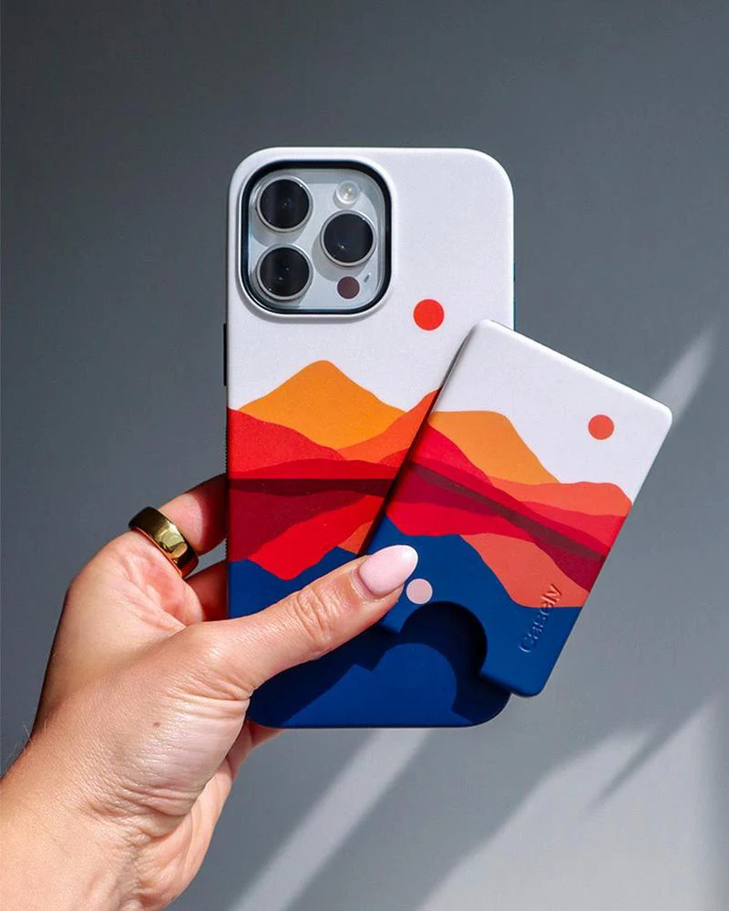 Opposites Attract | Day & Night Colorblock Mountains MagWallet - Image 9
