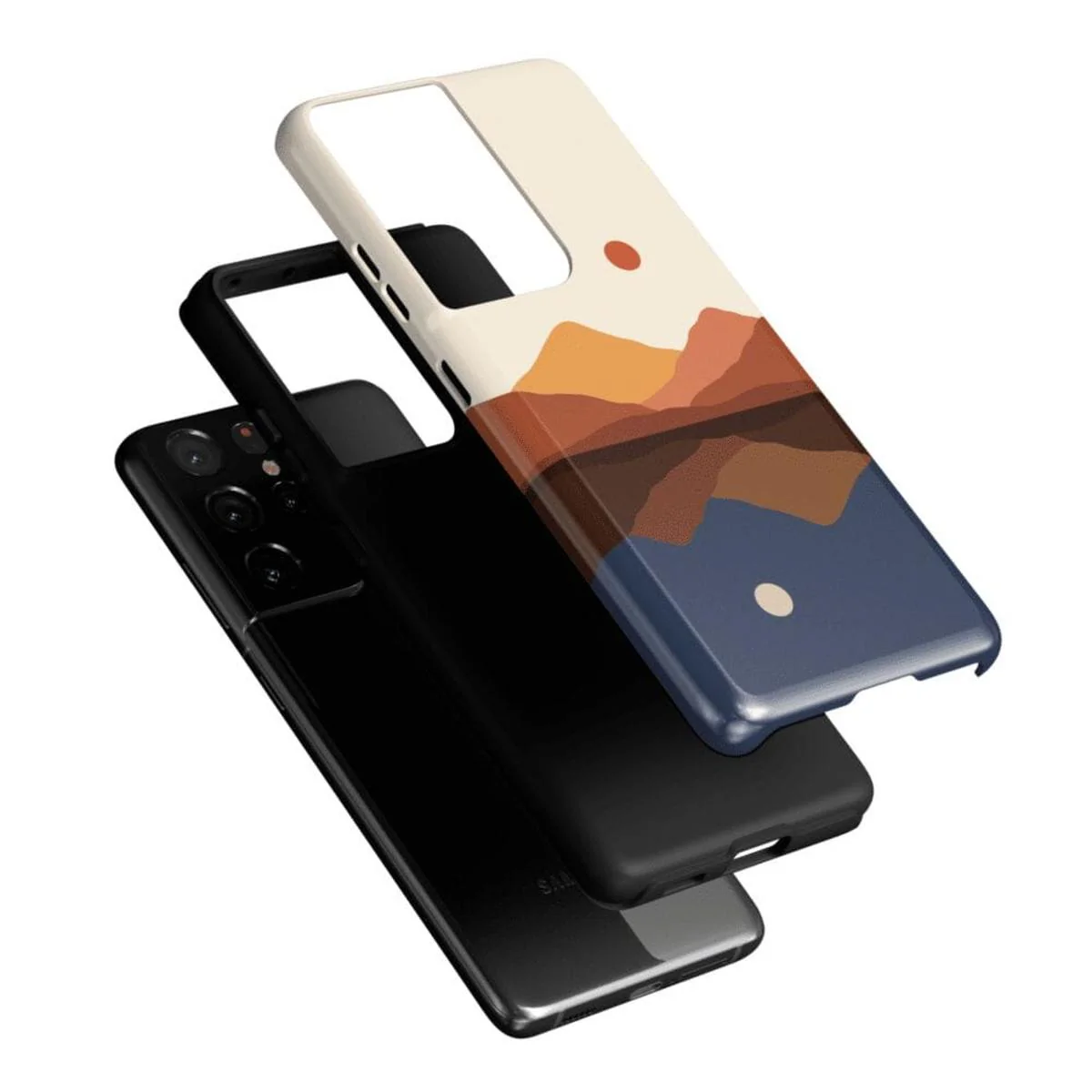 Opposites Attract | Day & Night Colorblock Mountains Samsung Case - Image 15