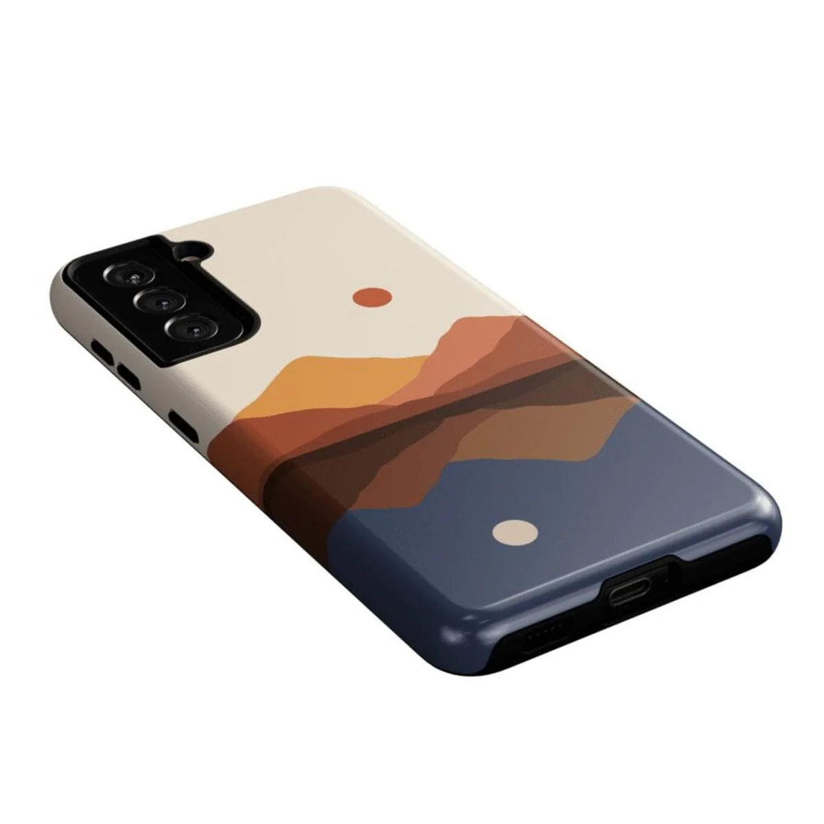 Opposites Attract | Day & Night Colorblock Mountains Samsung Case - Image 20