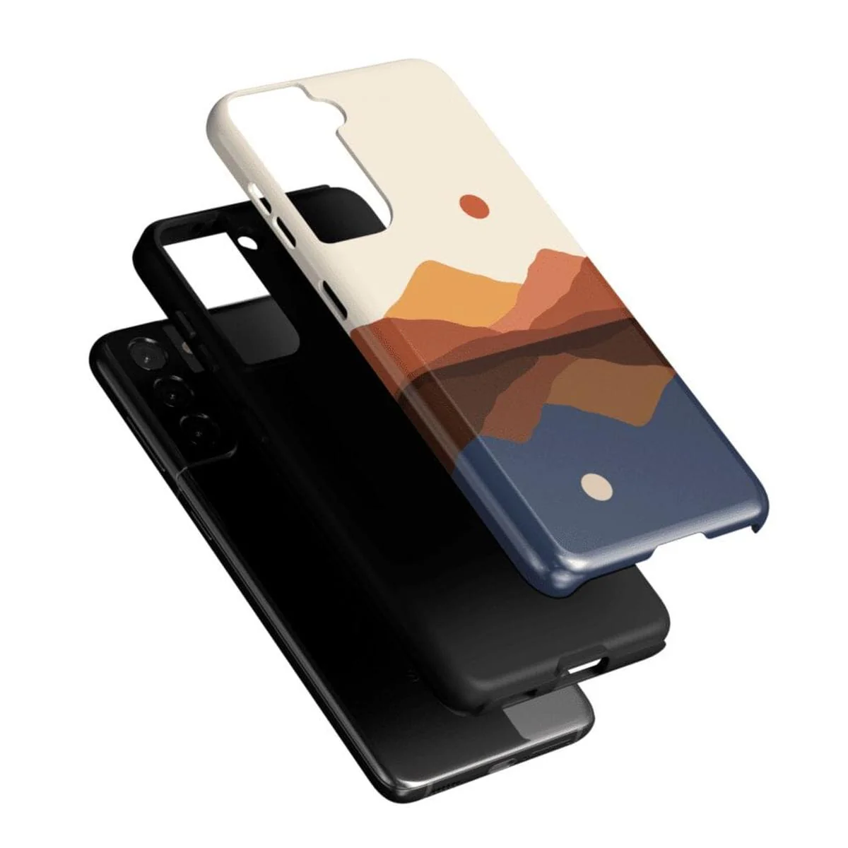 Opposites Attract | Day & Night Colorblock Mountains Samsung Case - Image 21