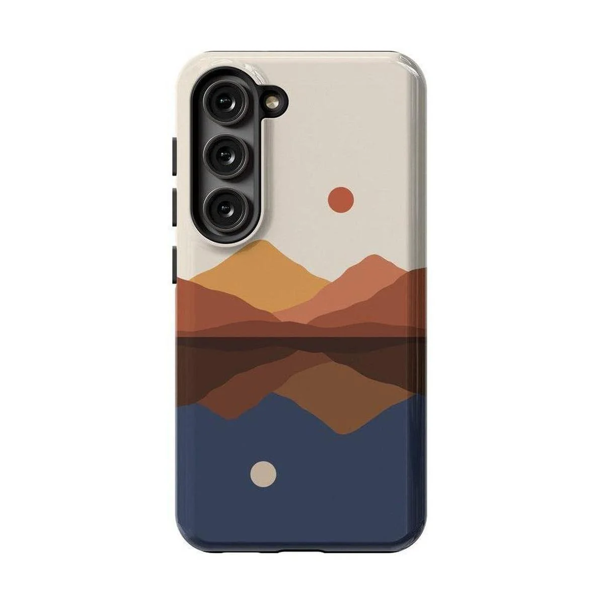 Opposites Attract | Day & Night Colorblock Mountains Samsung Case - Image 3