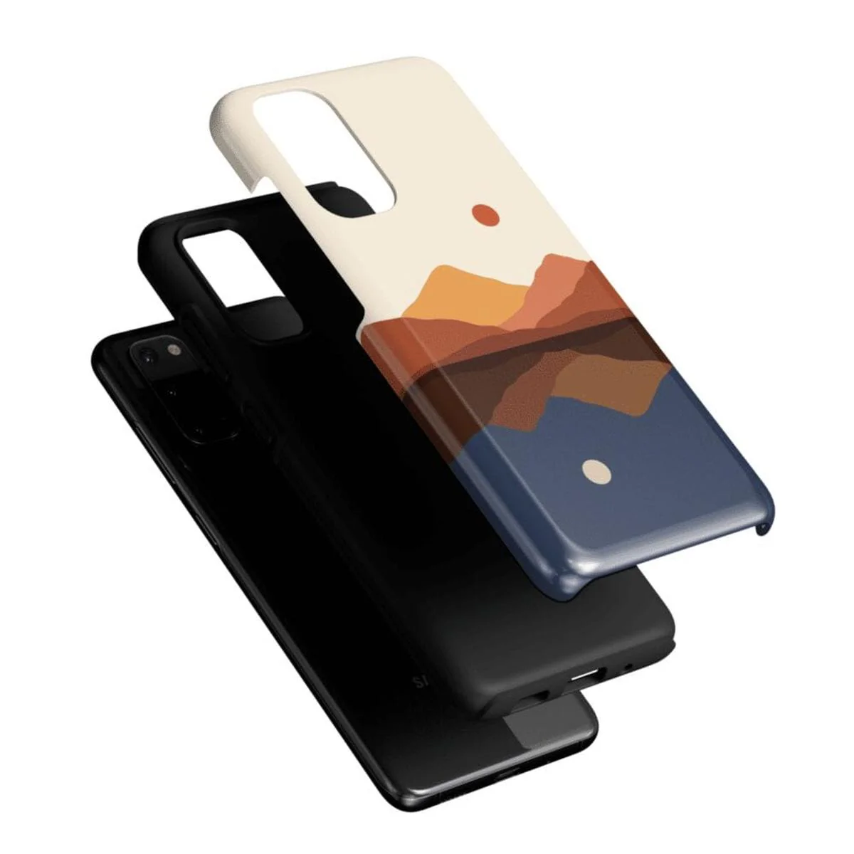 Opposites Attract | Day & Night Colorblock Mountains Samsung Case - Image 30