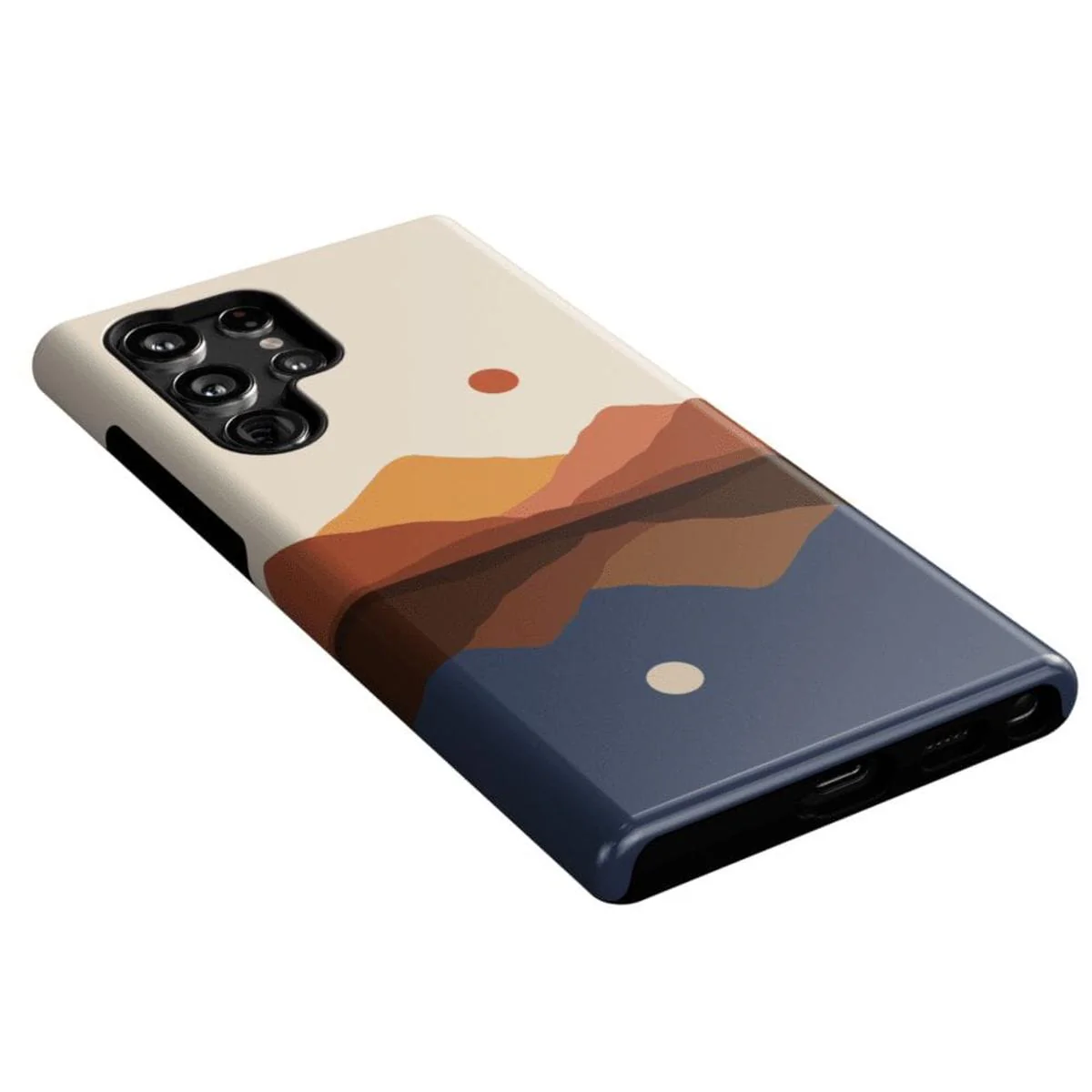 Opposites Attract | Day & Night Colorblock Mountains Samsung Case - Image 5