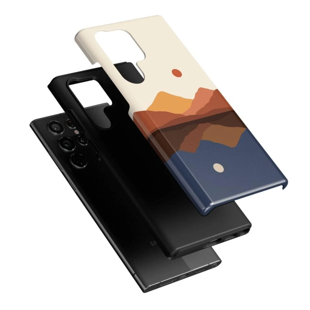 Opposites Attract | Day & Night Colorblock Mountains Samsung Case - Image 6