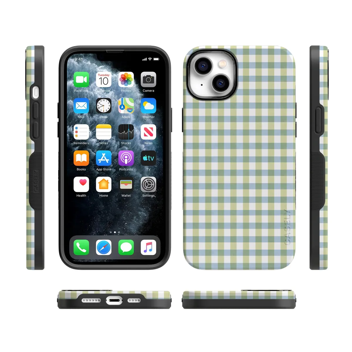 Pastel Picnic | Blue & Green Gingham Case - Image 42