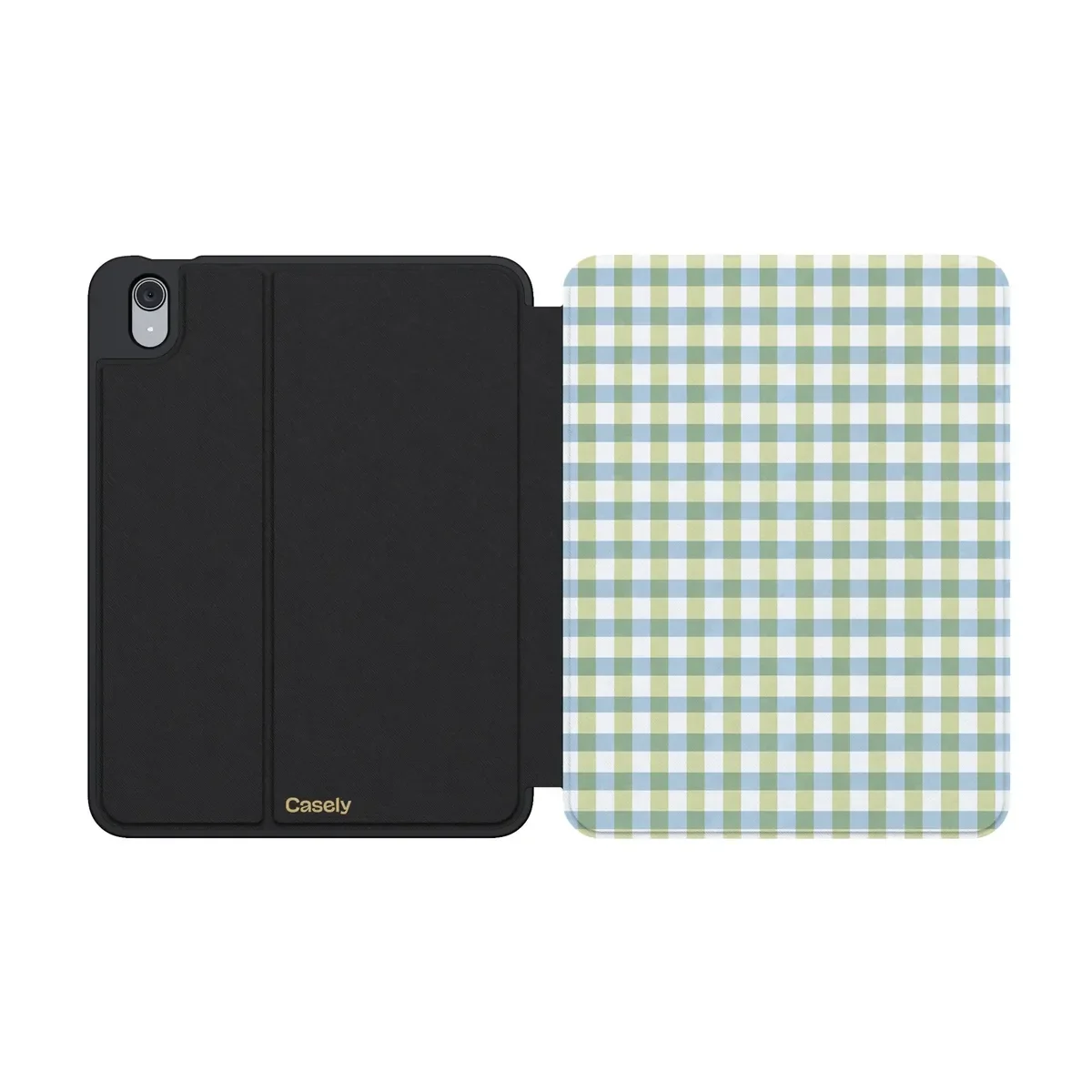 Pastel Picnic | Blue & Green Gingham iPad Case - Image 15