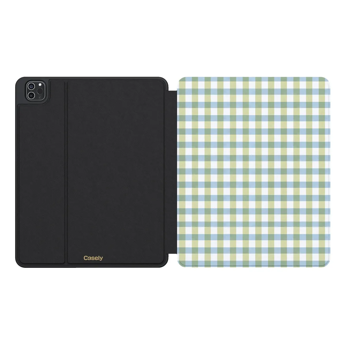 Pastel Picnic | Blue & Green Gingham iPad Case - Image 7