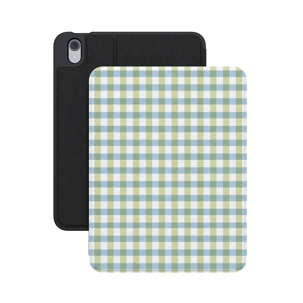 Pastel Picnic | Blue & Green Gingham iPad Case - Image 9