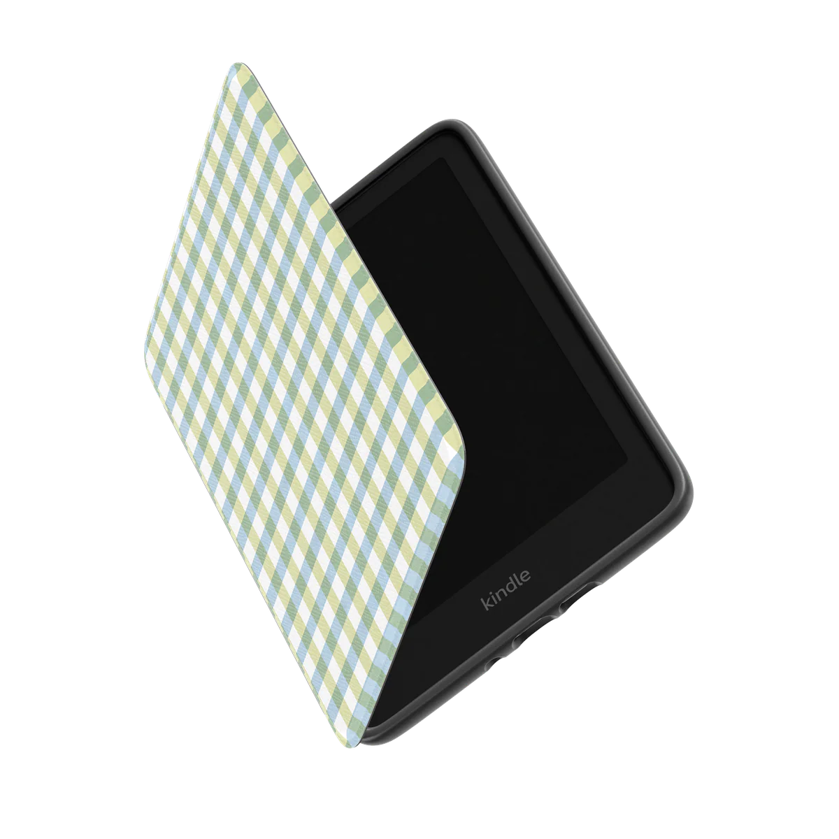 Pastel Picnic | Blue & Green Gingham Kindle Case - Image 11