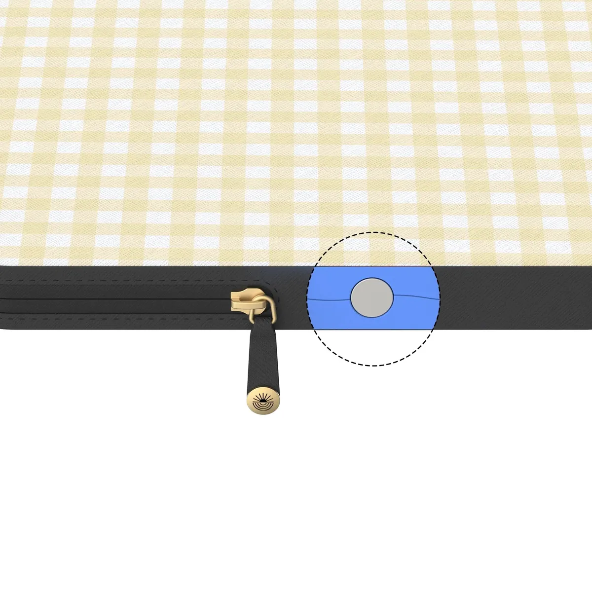 Pastel Picnic | Yellow Gingham Laptop Case - Image 15