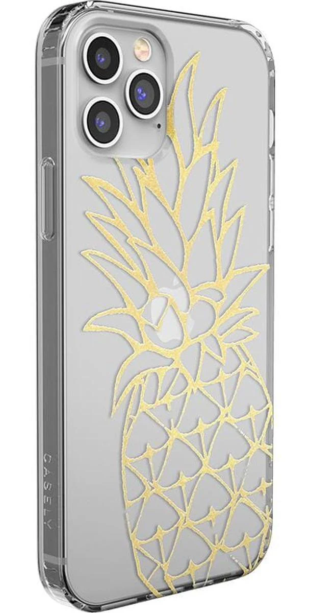You're a Fine-Apple | Gold Pineapple Clear Case - Image 2