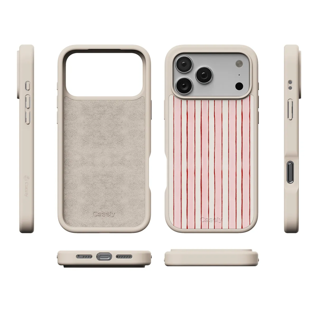 Pretty in Pastel | Blush Stripes Case - Image 170