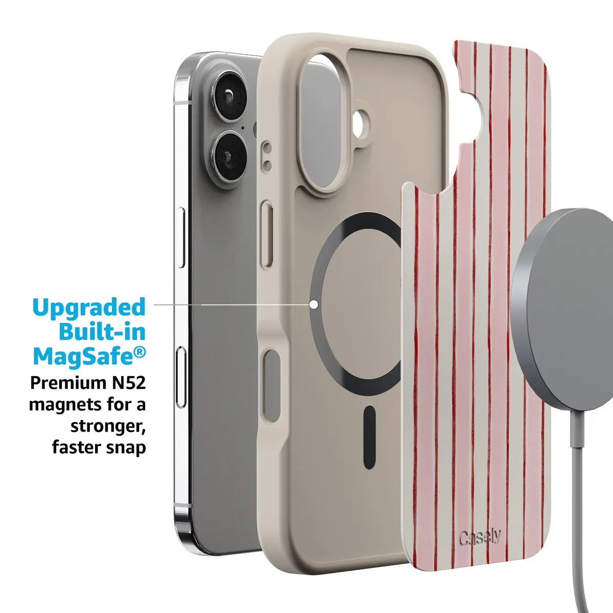 Pretty in Pastel | Blush Stripes Case - Image 179