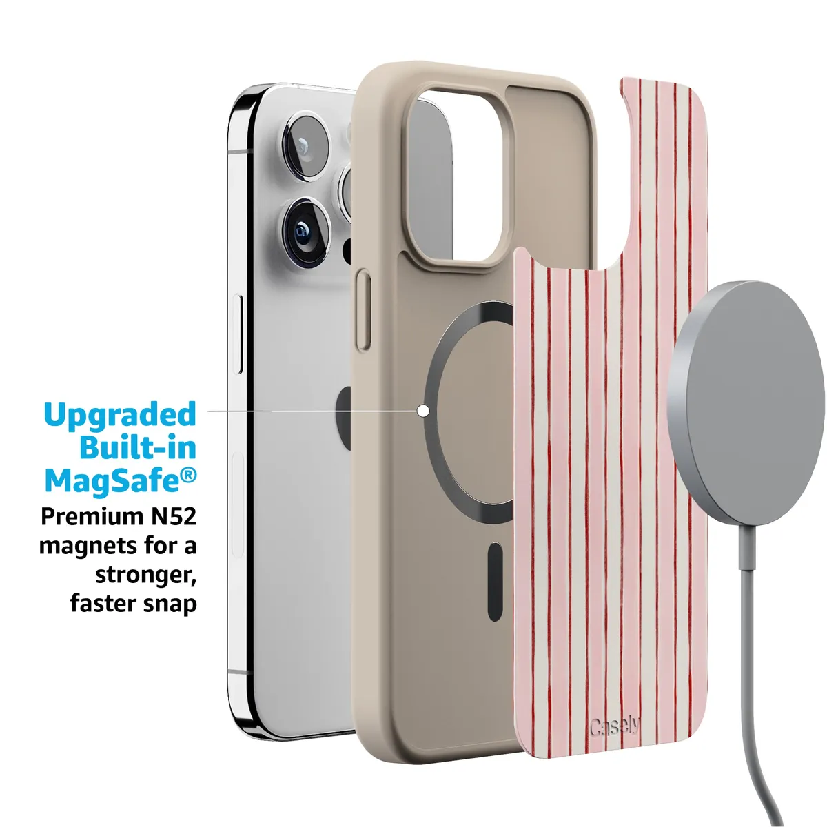 Pretty in Pastel | Blush Stripes Case - Image 188