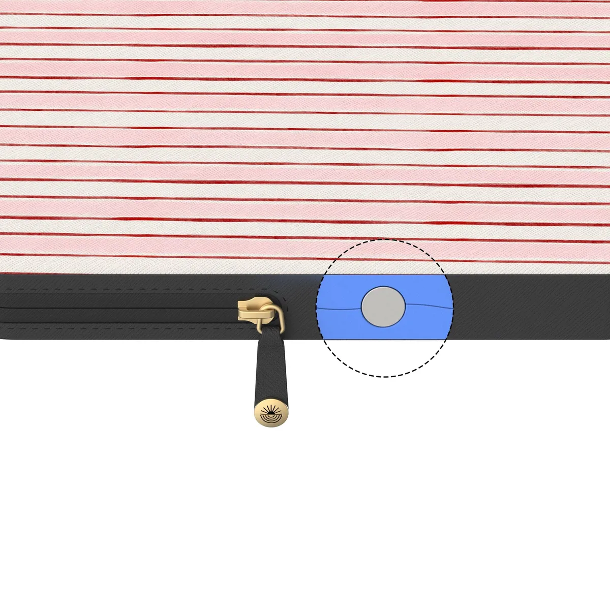 Pretty in Pastel | Blush Stripes Laptop Case - Image 15