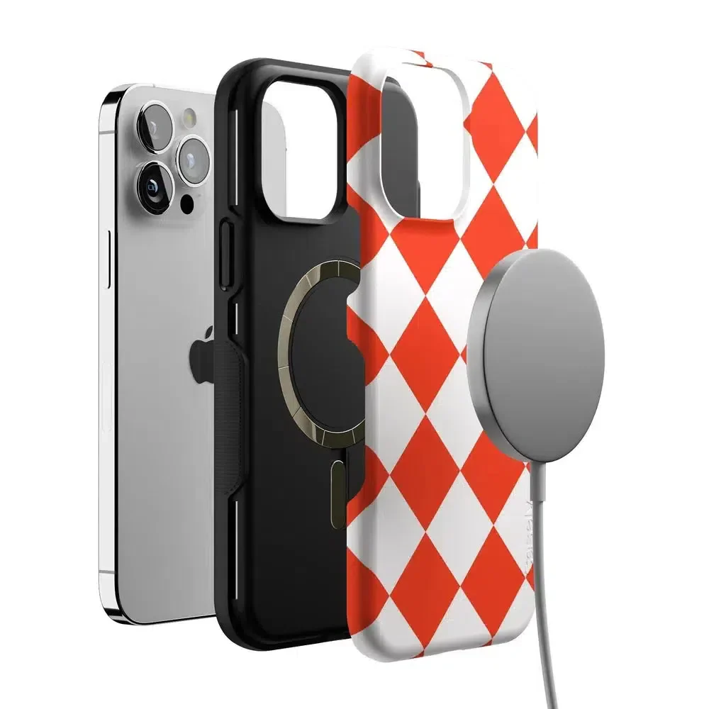 Red Checkerboard | High Contrast Design Case - Image 108